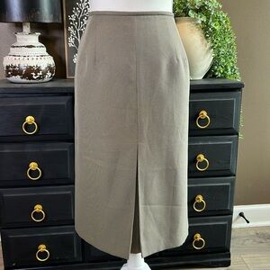 TRAVIS AYERS Vintage Brown Houndstooth Tweed Skirt Size 10